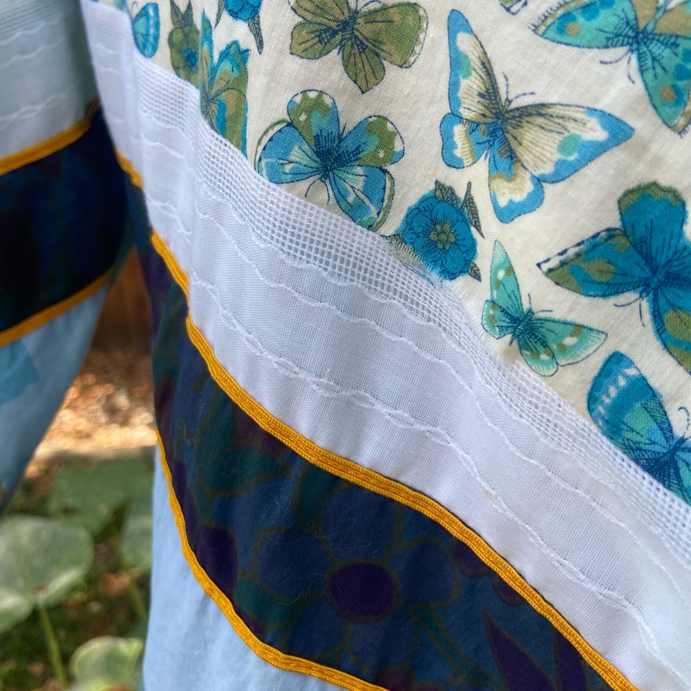 Vintage Purple, Teal & Blue Patchwork Jacket - Picture 8 of 15
